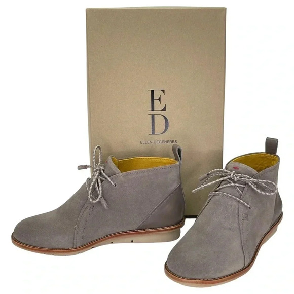 ED by Ellen Walhala Grey Suede Leather Womens Chukka Boots Size 6M - Picture 13 of 13